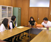 富木島中学校訪問の画像